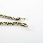 Black Leather Gold Chain Link Fashion Statement Accessory Trend Sunglasses Chain