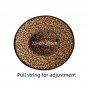 Black Leopard Print Pattern Inside Brim Belt Fedora Hat Trendy Panama Accessory