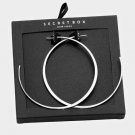 Large Sterling Silver Dipped Round  Stylish Trendy Half Casual Big Hoop Earrings