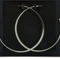 Large Sterling Silver Dipped Round  Stylish Trendy Half Casual Big Hoop Earrings