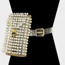 Gold Clear Cream Pearl Fanny Pack Purse Wallet Belt Cute Waist Bag Accessory