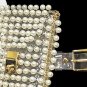Gold Clear Cream Pearl Fanny Pack Purse Wallet Belt Cute Waist Bag Accessory