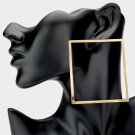 Large Simple Gold Square Hoop Earrings Design Metal Fashion Jewelry Cute Trendy