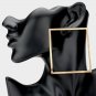 Large Simple Gold Square Hoop Earrings Design Metal Fashion Jewelry Cute Trendy