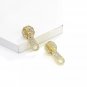Gold Geometric Chic Crystal Dangle Zipper Earrings