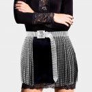 Silver Crystal Fringe Waist Chain Shiny Bling Belt Trendy Rhinestone Accessories