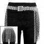 Silver Crystal Fringe Waist Chain Shiny Bling Belt Trendy Rhinestone Accessories