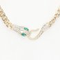 Crystal Snake Pendant Gold Chain Necklace Trend Womens Statement Fashion Jewelry
