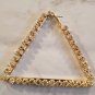Gold Rhinestone Crystal Triangle Hoop Earrings