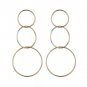Long Simple Gold Round Hoop Earrings Large Circle Design Fashion Jewelry Trend