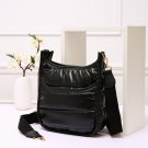 Black Puffer Cross Body Bag Purse Womens Fashion Accessory Statement Mini