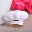 Gold White Chefs Hat Brooch Pin Metal Pendant Fashion Statement Accessories Cook