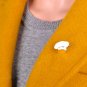 Gold White Chefs Hat Brooch Pin Metal Pendant Fashion Statement Accessories Cook