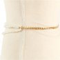Gold Pearl Accented Waist Chain Bling Belt Trendy Statement Accessories Womens