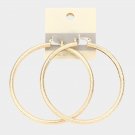 14K Gold Hoop Earrings Casual Simple Style Circle Everyday Textured Metal Womens