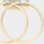 14K Gold Hoop Earrings Casual Simple Style Circle Everyday Textured Metal Womens