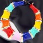 MultiColored Bamboo Door Knocker Earrings Trendy Round Large Hoop Candy Jewelry