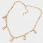 Gold Teddy Bear Charm Pendants Cute Girls Dangling Metal Chain Necklace Jewelry