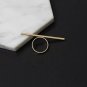 Gold Bar Geometric Line Statement Cocktail Ring Fashion Jewelry Sz 7 Minimalist
