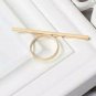 Gold Bar Geometric Line Statement Cocktail Ring Fashion Jewelry Sz 7 Minimalist
