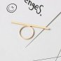 Gold Bar Geometric Line Statement Cocktail Ring Fashion Jewelry Sz 7 Minimalist