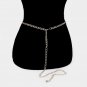 Gold Lionhead Medallion Chain Link Pendant Belt Metal Layered Fashion Statement