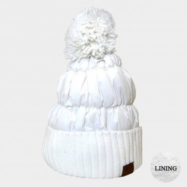 White Fur Pom Pom Style Winter Beanie Hat&Acirc;&nbsp;Fashion Statement Accessories