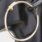 Gold Nail Screw Shaped 3 Inch Hoop Earrings Rhinestone Fashion Statement Jewelry