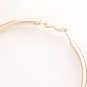 Gold Nail Screw Shaped 3 Inch Hoop Earrings Rhinestone Fashion Statement Jewelry