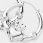 Silver Claddagh Heart Hoop Earrings Cute Crown Metal Design
