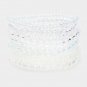 Clear Beaded 9 Piece Stacked Stretch Bracelets Statement Jewelry Accessories
