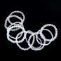 Clear Beaded 9 Piece Stacked Stretch Bracelets Statement Jewelry Accessories