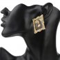 Mona Lisa Painting in Frame Colorful Stud Earrings Fashion Statement Jewelry