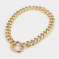 Gold Heart Necklace Open Metal Pendant Chain Link Statement Jewelry