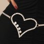 Gold Rhinestone Crystal Heart Metal Chain Belt Fashion Statement Accessories