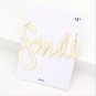 Gold SMILE Word Pendant Statement Necklace Jewelry
