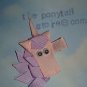 pink and lilac unicorn ( animal  / princess / fantasy ) hair clip