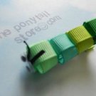 caterpillar ( bugs / blue / green ) hair clip