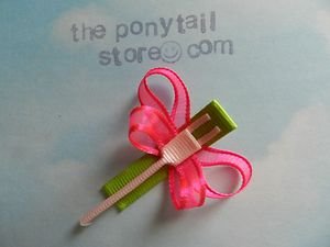 firefly ( bugs / green / pink / summer ) hair clip