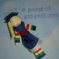 Rainbow Brite character hair bow clip (halloween costume, everyday)