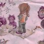 Vintage 1960/70s Satin Rayon Fabric ~ Kitties & Little Girls