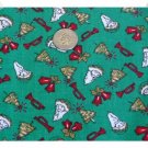 Xmas Cotton Fabric ~ Santas French Horns Bell