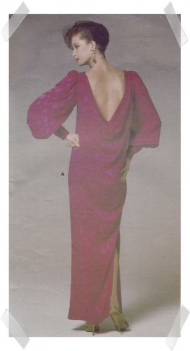 Vogue #1364 Oscar de la Renta Evening Dress Pattern sz 10