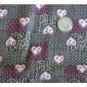 Vintage 100% Cotton for Quilting ~ Brown & Tan Hearts