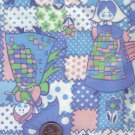 Vintage Flannel ~ Pink & Blue Girls in Granny Dresses