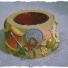 Candle Votive - Sewing Design of Buttons, Thread & Needles