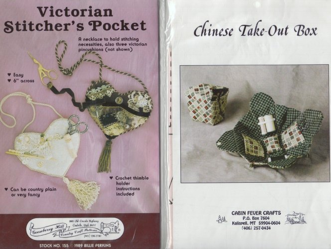Two Sewing Kits to Make ~ Victorian Pocket & Chinese Takeout Box