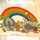 Prestitched Neeldepoint Panel ~ Animals & Rainbow