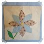 FOUR  13 x 13 Finished Quilt Block Squares with Flowers  for Totes or  Pillows