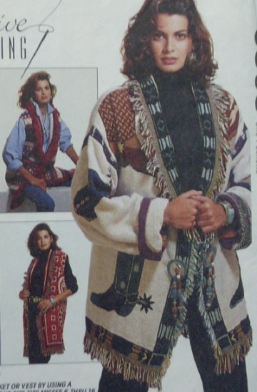 McCalls #6868 Woman's Afghan Jacket or Vest